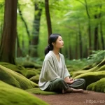 Home 15 도교적 삶의 방식 - **Prompt:** A serene adult individual, gender-neutral, dressed in simple, flowing linen garments of ...